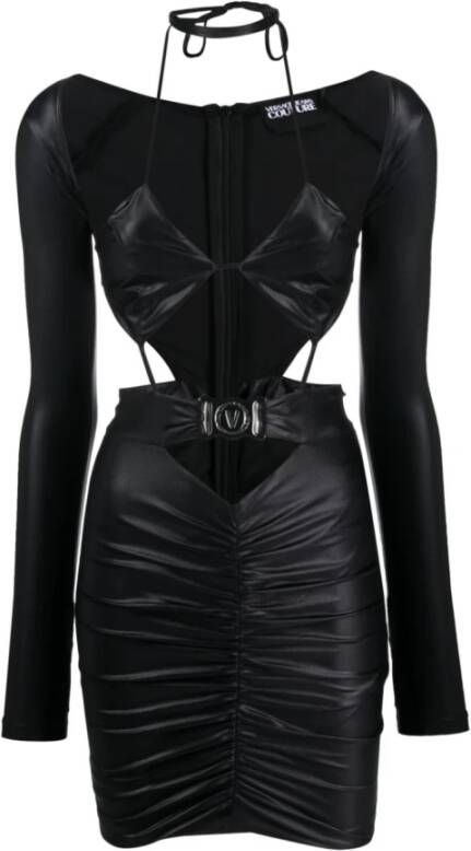 Versace Jeans Couture Zwarte jurken voor dames Zwart Dames