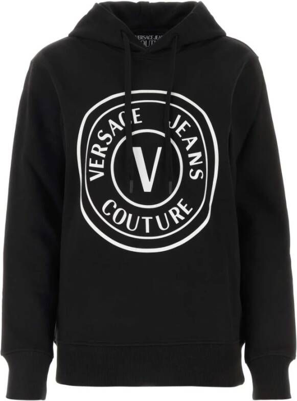 Versace Jeans Couture Zwarte katoenen sweatshirt Zwart Dames