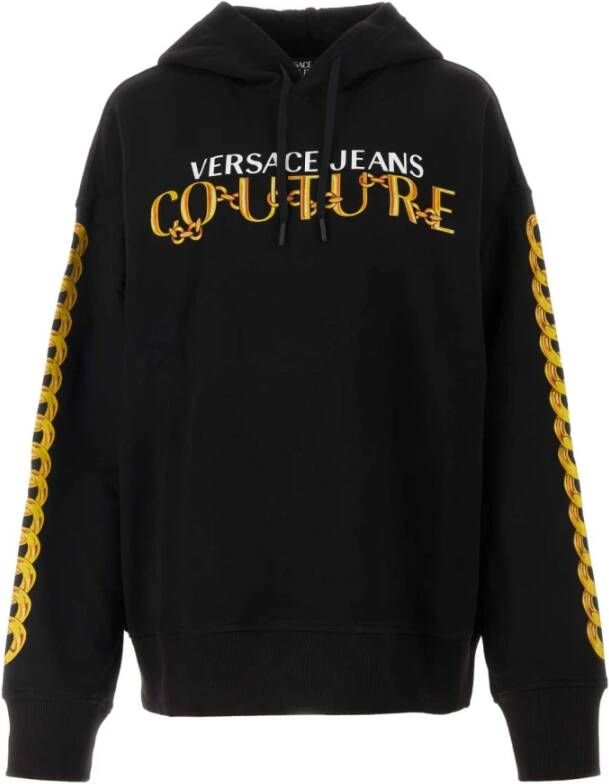 Versace Jeans Couture Zwarte katoenen sweatshirt Zwart Dames