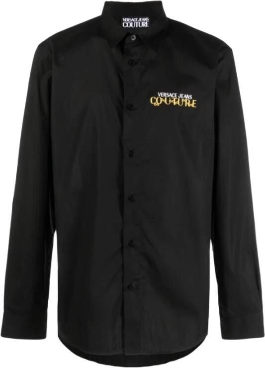 Versace Jeans Couture Zwarte Stijlvolle Shirt met Unieke Print Black Heren