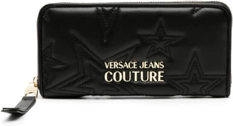 Versace Jeans Couture Zwarte Portemonnees Stijlvol Ontwerp Zwart Dames