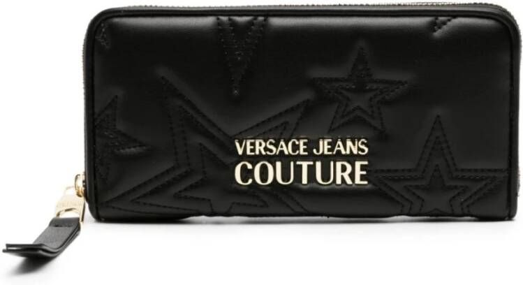 Versace Jeans Couture Zwarte Portemonnees Stijlvol Ontwerp Black Dames