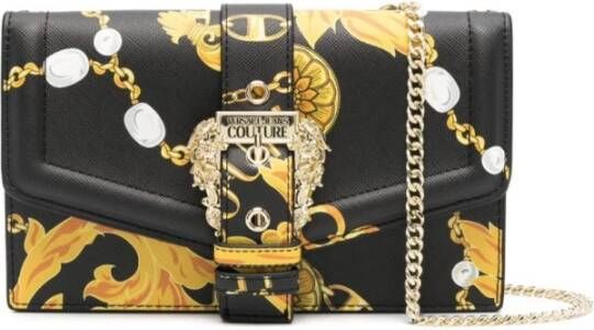 Versace Jeans Couture Zwarte Portemonnees Stijlvol Ontwerp Zwart Dames