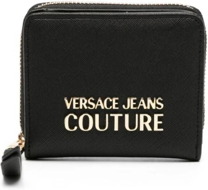 Versace Jeans Couture Zwarte Portemonnees Stijlvol Ontwerp Zwart Dames