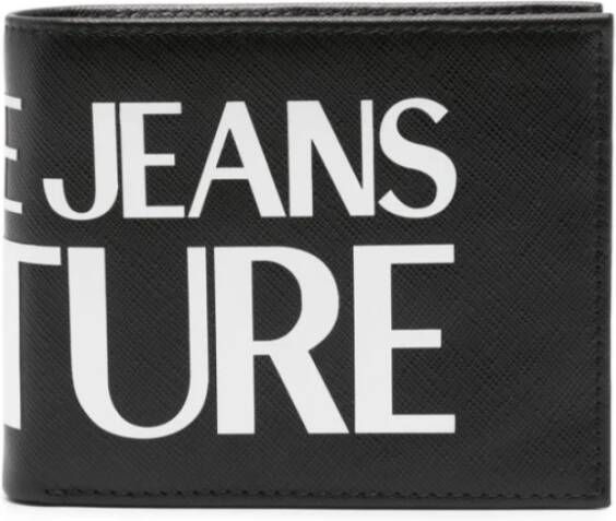 Versace Jeans Couture Zwarte Portemonnees Stijlvol Ontwerp Zwart Heren