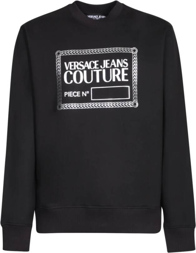 Versace Jeans Couture Zwarte Sweatshirt met Logo Print voor Heren Zwart Heren