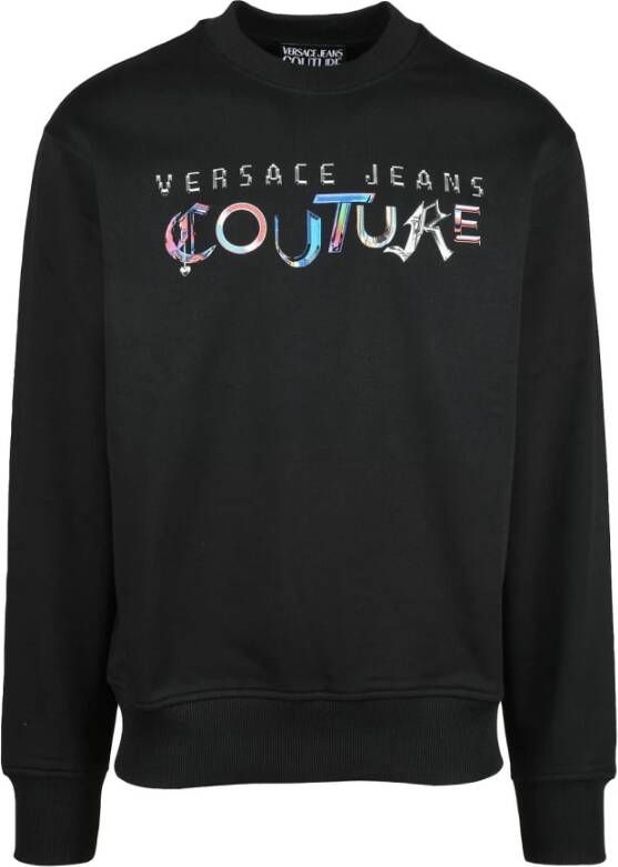 Versace Jeans Couture Zwarte Sweatshirt voor Heren Zwart Heren