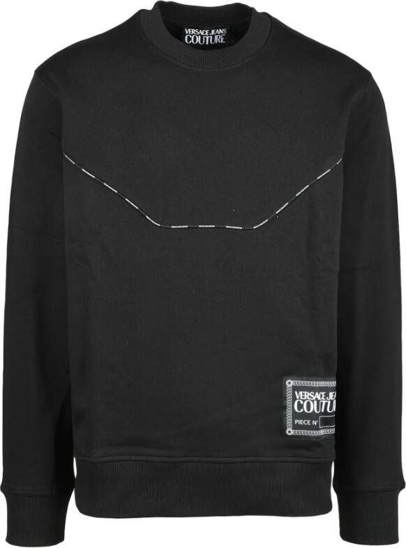 Versace Jeans Couture Zwarte Sweatshirt voor Heren Zwart Heren