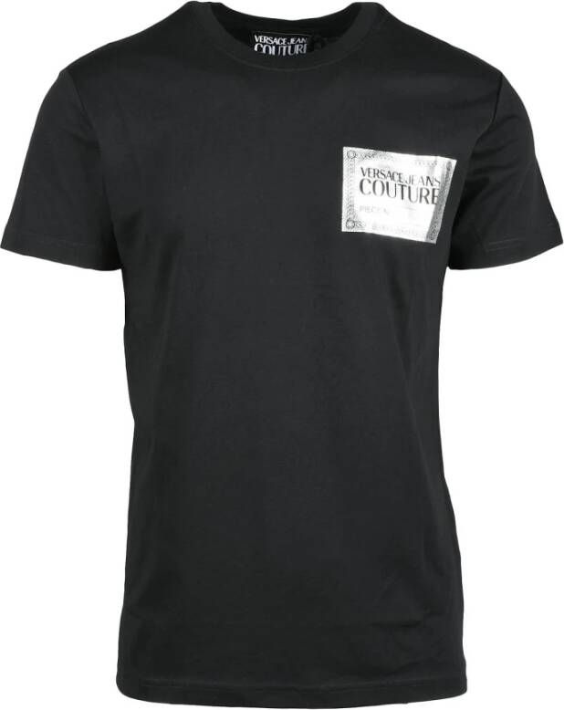 Versace Jeans Couture Zwarte T-shirt voor heren Zwart Heren