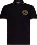 Versace Jeans Couture Zwarte T-shirts en Polos met Gouden Lamé Streep Motief Zwart Heren - Thumbnail 1