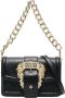 Versace Jeans Couture Zwarte Crossbody Tas met Afneembaar Gouden Ketting Detail Black Dames - Thumbnail 2