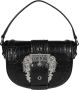Versace Jeans Couture Zwarte tassen met D Tracolla Tonda Stampa Cocco Zwart Dames - Thumbnail 1