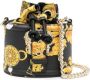 Versace Jeans Couture Zwarte Barok Print Ketting Handvat Emmer Tas Black Dames - Thumbnail 1