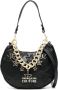Versace Jeans Couture Zwarte Hobo Tas met Logo Sterren en Gouden Ketting Black Dames - Thumbnail 1