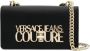 Versace Jeans Couture Zwarte geëmbosseerde schoudertas met gouden details Black Dames - Thumbnail 4