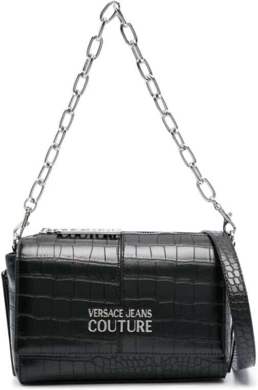 Versace Jeans Couture Schoudertas met Verstelbare Band Black Dames