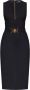 Versace Medusa Mouwloze V-hals Lange Jurk Black Dames - Thumbnail 1