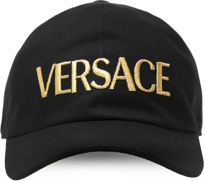 Versace Logo baseballpet Zwart Dames
