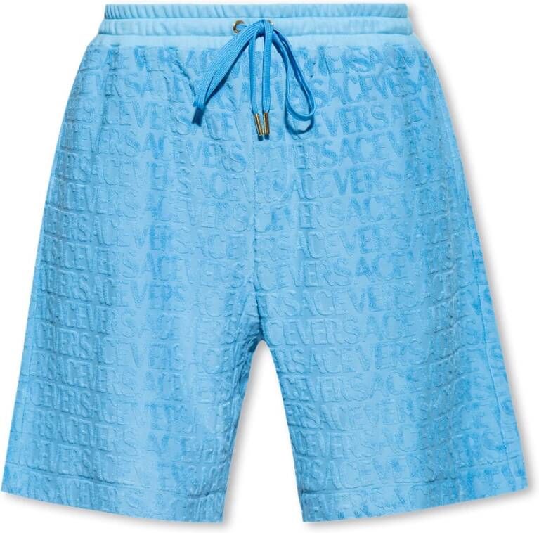 Versace Katoenen shorts Blauw Heren