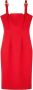Versace Jeans Couture Barokgesp Mouwloze Midi Jurk Red Dames - Thumbnail 1