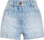 Versace Denim shorts met logo Blue Dames - Thumbnail 3