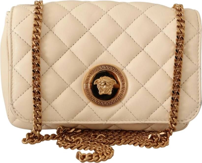 Versace Schoudertas La Medusa Gewatteerde Leren Ketting Schoudertas