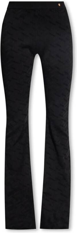 Versace Leather Trousers Zwart Dames