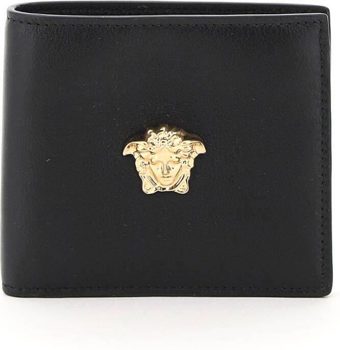 Versace La Medusa Leather Bifold Wallet Zwart Heren