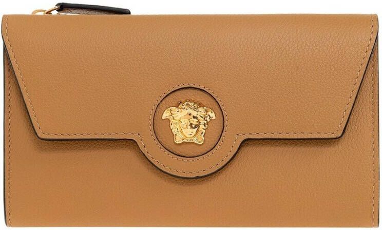 Versace La Medusa Long Wallet Bruin Dames