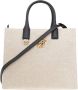 Versace Witte Tote Tas met Leren Handvatten en Schouderriem Beige Dames - Thumbnail 1