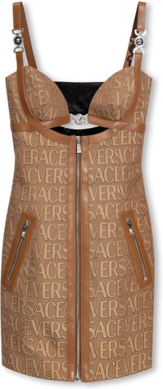 Versace La Vacanza collectie jurk Bruin Dames