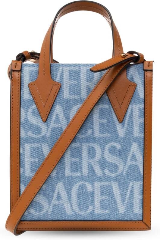 Versace La Vacanza collectie shopper tas Blauw Heren