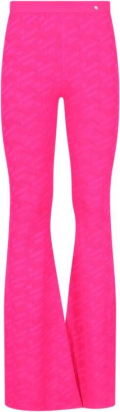 Versace Leather Trousers Roze Dames
