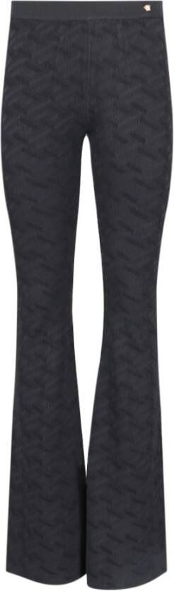 Versace Leather Trousers Zwart Dames