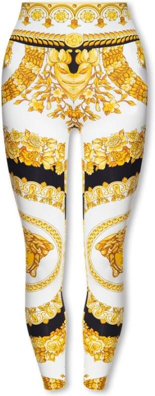 Versace Leggings met patroon voor training Yellow Dames