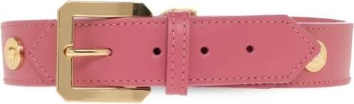 Versace Leren hondenriem Roze Dames