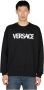 Versace Zwarte Logo Sweatshirt voor Heren Black Heren - Thumbnail 3