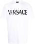 Versace Witte Barocco Silhouette Logo T-Shirt Wit Heren - Thumbnail 3