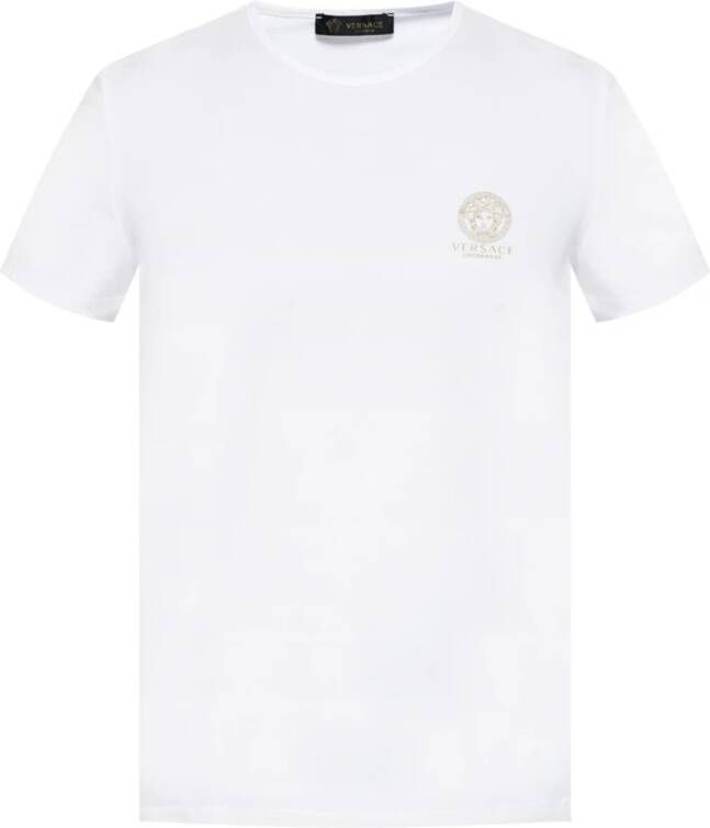 Versace Logo T-shirt Wit Heren