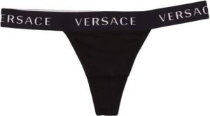 Versace Logo Thong Zwart Dames