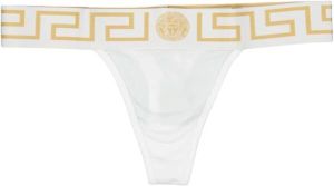 Versace Medusa-Embroidered Thongs Wit Dames
