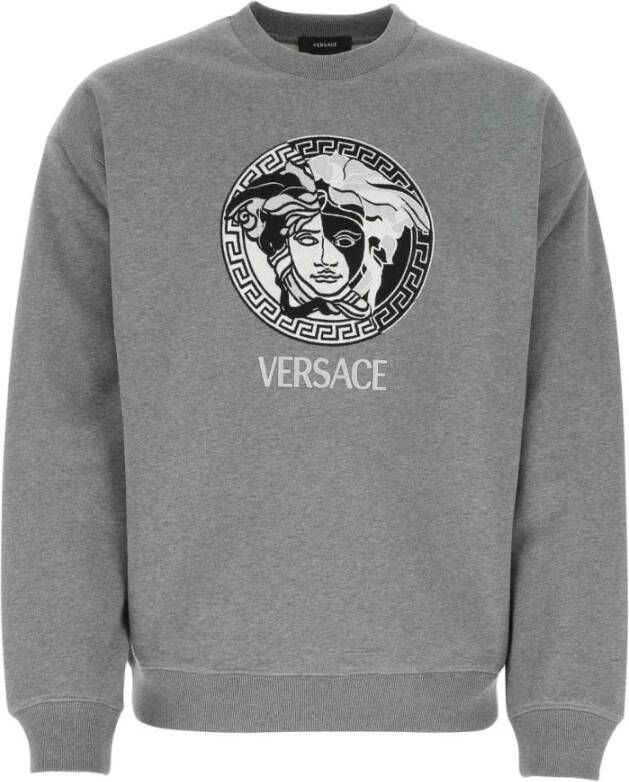 Versace Melange grijs katoenen sweatshirt Grijs Heren