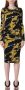 Versace Jeans Couture Stretch Viscose Midi Jurk met All-Over Logo Print Black Dames - Thumbnail 1