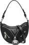 Versace Zwarte Kalfsleren Mini Hobo Schoudertas Black Dames - Thumbnail 1