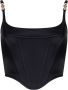 Versace Zwarte Top met Stijlvol Ontwerp Zwart Dames - Thumbnail 1