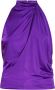 Versace Paarse Halternek Top met Satijnen Afwerking Purple Dames - Thumbnail 1