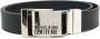 Versace Jeans Couture Zwarte Leren Unisex Riem met Logo Gesp Black Unisex - Thumbnail 6