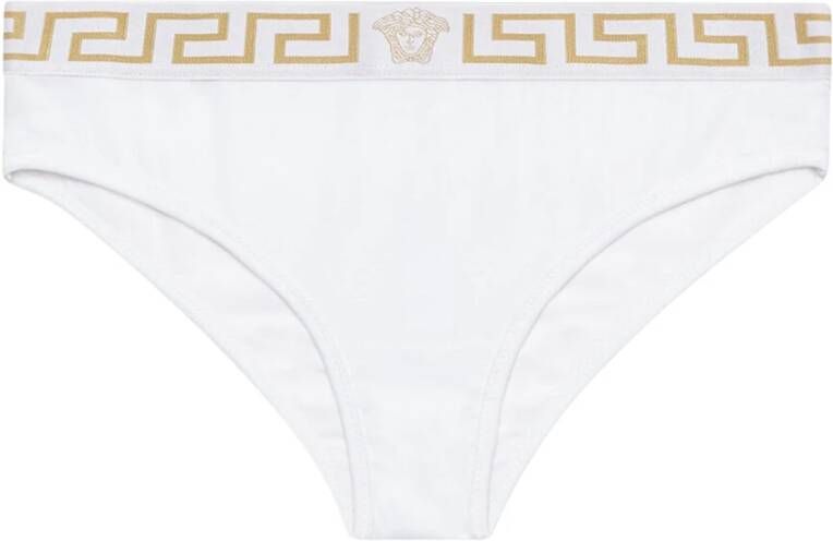 Versace Iconische Greca Border Briefs White Dames