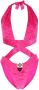Versace Fuchsia stretch fluwelen trikini Pink Dames - Thumbnail 1