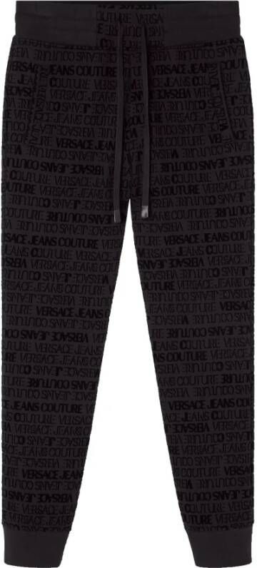 Versace Jeans Couture Tone-on-Tone Logo Sweatpants voor Heren Black Heren